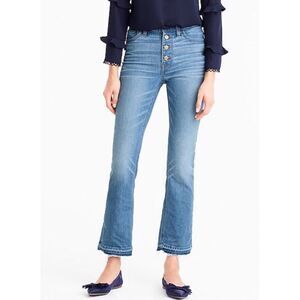 J. Crew Billie Demi Boot Crop Jean In Redwood Wash 32